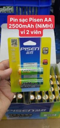 Pin sạc Pisen AA 2500mAh (NiMH) vỉ 2 viên