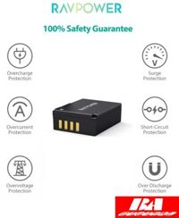 Pin Sạc RAVPower NP-W126S for Fujifilm FinePix, X-A5, X-H1, X-A10, X100F, X-T10, X-T20, X-Pro1, X-Pro2, 30EXR, HS33EXR, HS35EXR, HS50EXR, X-A1, X-A2, X-A3, X-E1, X-E2, X-E2S, X-M1, X-T1, X-T2,......