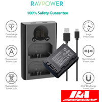 PIN+SẠC SONY NP-FZ100 - RAVPOWER CHO MÁY ẢNH  A7 III, A7R III, A7R IV, A9, A6600