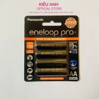Pin sạc tiểu  AA Eneloop Panasonic Pro 2550mAh vỉ 4 viên màu đen - VPP Kiều Anh