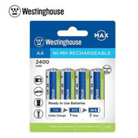 Pin sạc Westinghouse AA 2400mAh (Vĩ 4 viên)