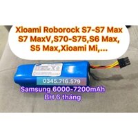 Pin Samsung 6400/7200mAh( BH 6 tháng) Nâng cấp cho robot hút bụi Xioami Roborock S7-S7 max,S7 maxV,S70-S75,S6 Max,S5 Max