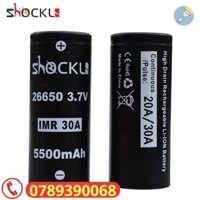 Pin Shockli 26650 5500mah xả cao 20A/30A mới