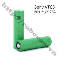 Pin Sony 18650 VTC5 2600mAh Dòng Xả 25A