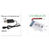 Pin thêm sạc usb 3.7v 500mah Pin đồ chơi xả 25c