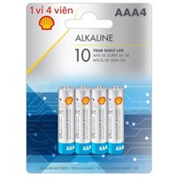 Pin tiểu 3A (AAA) Shell Alkaline Battery, bảo hành 10 năm chính hãng, 1 vỉ 4 viên