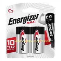 Pin Trung C Energizer max alkaline E93 BP2-LR14 Max Power ( vỉ 2 viên )- Hàng chính hãng DKSH Việt Nam