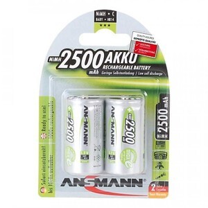 Pin trung sạc C ANSMANN 2500mAh NiMH HR14 BL2