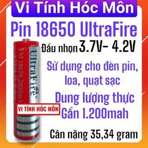 Pin UltraFire 18650 1200mAH 3.7V