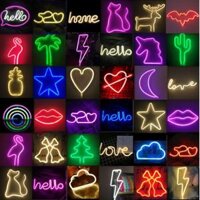 [PIN + USB] Đèn Neon trang trí treo tường phòng ngủ trang trí giáng sinh, noel siêu dễ thương