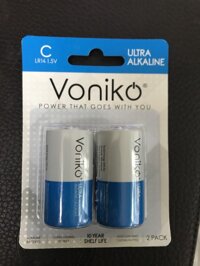 Pin VONIKO USA Ultra Alkaline C 1.5v LR14/2B vỉ 2 viên