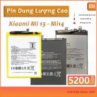 Pin Xiaomi dung lượng cao Mi11 / Mi12 / Mi13 / Mi14 / Mi13 Pro / Mi14 Pro 5200mah 5100mah thay thế hãng pin Jinpeng