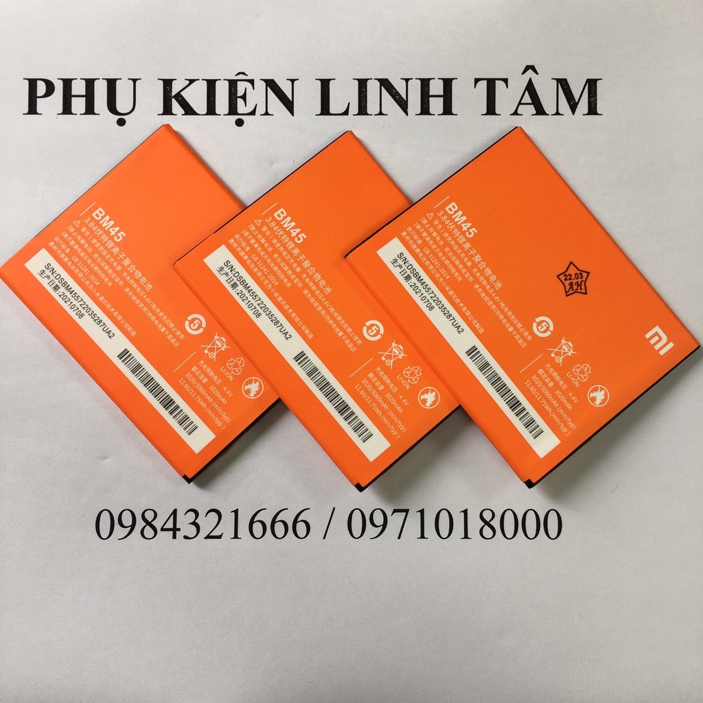 Pin Xiaomi Redmi Note 2 BM45 - 3060mAh