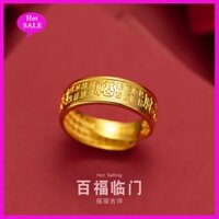 Pinduoduo Nhẫn Đeo Tay Bằng Đồng Nguyên Chất Mạ Vàng Dày Dặn Cỡ 1: 1 Cho Nam