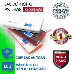 Pin sạc dự phòng Pineng PN-968 LCD - 10.000mAh