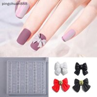 Pingchuan888 Móng Tay Nghệ Thuật Khuôn Silicon Mềm Sanrio Hello Kitty Nơ Khuôn 3d Silicon Khắc Hoạt Hình Bản Mẫu Móng Tay Phụ Kiện Cho Salon Đẹp