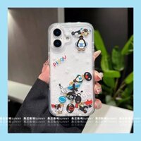 Pingu Long Lanh Ốp Lưng Điện Thoại Di Động Chim Cánh Cụt Vỏ Điện Thoại Chống Sốc Thích Hợp Cho iphone 16 15 14 13 11 12 pro max