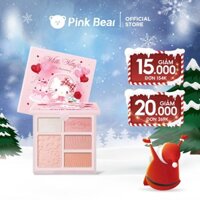 [PINK BEARr x HELLO KITTY] Bảng phấn mắt đa năng 5 trong 1 kết hợp phấn mắt, tạo khối, highlight, má hồng