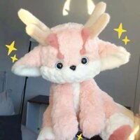 Pink Deer Dragon Doll Dễ Thương Nhỏ Hồng Rồng Sang Trọng Đồ Chơi Pipi Rồng Búp Bê Khủng Long Hươu Nhồi Bông Động Vật Hươu Ngủ Gối Đồng Hành Quà Tặng