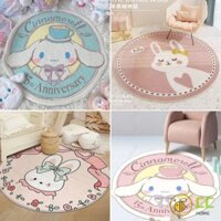 Pink Maiden Heart Round Carpet Bedroom Mirror Front Carpet Imitation Cashmere Carpet Room Layout Floor Mat