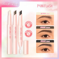 Pinkflash Sáp lông mày điêu khắc chống thấm nước 2 trong 1 có bàn chải Lông mày nhuộm màu Nâng lông mày Xà phòng tạo kiểu lông mày Màu nâu trong suốt