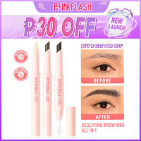 Pinkflash Sáp lông mày điêu khắc chống thấm nước 2 trong 1 có bàn chải Lông mày nhuộm màu Nâng lông mày Xà phòng tạo kiểu lông mày trong suốt