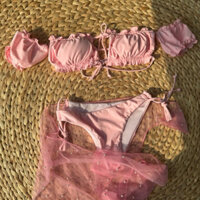 Pinkie Hebe bikini - Cute and sexy store (bộ đồ bơi màu hồng buộc dây)