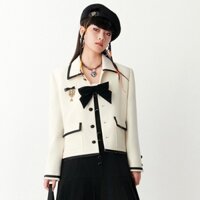 PINKYLA - Áo Vest lửng KONI màu trắng kem