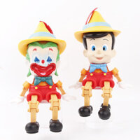 Pinocchio Bé Trai Tay Chú Hề Rối Ngồi Tư Thế Di Chuyển Khớp Xe Đồ Chơi Mô Hình Búp Bê Đồ Trang Trí