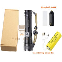 [Pin.vàng 26650] Đèn pin siêu sáng XHP50-Sản phẩm chính hãng -Đèn pin cầm tay