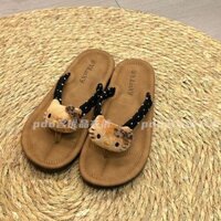 Pinxin [2110 Người Đã Thu Thập] Dép Xỏ Ngón Siêu Mềm Chống Mòn Cổ Điển Đa Năng Chấm Bi Hello Kitty