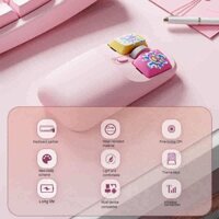 Pioneer Peach Chuột Không Dây Sạc Dễ Thương Cô Gái Màu Hồng Laptop Văn Phòng Đẹp