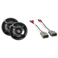 Pioneer TS-F1634R 6.5" 200W 2-Way Speakers Bundle with Metra 72-7800 Speaker Connector Harnesses for Select Honda Vehicles