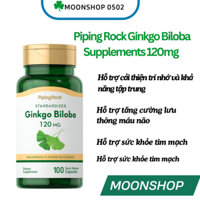 Piping Rock Ginkgo Biloba Supplements 120mg Viên Bổ Não Tăng Cường Trí Nhớ 100 Viên