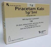 Piracetam Kabi 1g/5ml Hộp 2 vỉ x 6 ống x 5ml