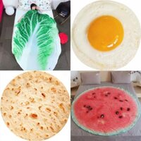 Pizza Chăn Flannel Chăn Burrito Chăn Văn Phòng Ngủ Chăn Ấn Độ Bay Bánh Chăn