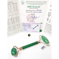 PJ - (484V)-Cây lăn massage thạch anh xanh