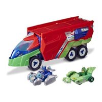 PJ Masks PJ Launching Seeker Preschool Toy, Transforming Vehicle Playset with 2 Cars, 2 Action Figures