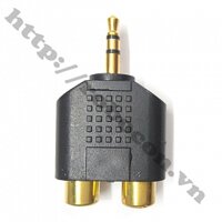 PKAT85 Jack Audio 3.5 Ra 2 Đầu AV Cái (Hoa Sen)