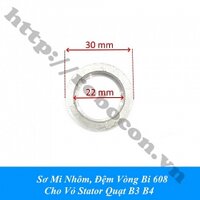 PKK1521 Sơ Mi Nhôm, Đệm Vòng Bi 608 Cho Vỏ Stator Quạt B3 B4