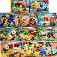 plants vs zombies lego plants vs zombies gấu bông plants vs zombies bộ đồ chơi zombies vs plants Khối xây dựng lắp ráp cho trẻ em Plants vs. Zombies Ultimate Pirate BOSS Súng Máy Pea Shooter Đồ chơi cho bé trai