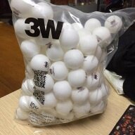 [PlantViet] Bóng tập Sanwei 3w (Qủa bóng bàn tập) túi 100 quả, lẻ 50 quả