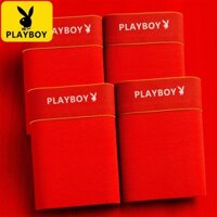 PLAYBOY CHÍNH HÃNG - Quần lót boxer nam cotton cao cấp, màu đỏ rực rỡ may mắn