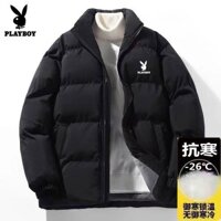 Playboy Chống Mùa Giải Phóng Mặt Bằng Lông Vũ Áo Khoác Đệm Bông Áo Khoác Dày Giữ Ấm Cổ Đứng Cỡ Lớn Cặp Đôi Bánh Mì Nam N