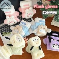 Plumhome 1 Cặp Kawaii Sanrio Kuromi Găng Tay Giữ Nhiệt Mùa Đông Cinnamoroll Pochacco Găng Tay Lật Cô Gái Ngọt Ngào Dày Găng Tay VN