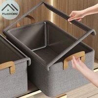Plumhome Cationic Khung Thép Gấp Hộp Bảo Quản Quần Áo Quần Nhà Ngăn Đa Năng Ngăn Kéo Tủ Quần Áo Hộp Bảo Quản VN