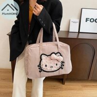 Plumhome Dễ Thương Retro Da Báo Hello Kitty Cầm Tay Túi Đi Làm Nữ Tính Ngọt Ngào Dung Tích Lớn Túi Tote Đeo Vai Túi Bảo Quản Quà Tặng Sinh Nhật VN