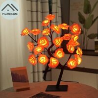 Plumhome Đèn LED Bàn Đèn Hoa Hồng Cây USB Đèn Ngủ Trang Trí Nhà Đèn VN