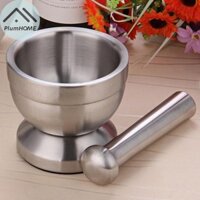 Plumhome Vữa Pestle Pugging Nồi Tỏi Gia Vị Máy Xay Dược Thảo Dược Bát Máy Xay VN