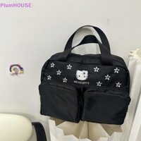 Plumhouse Hello Kitty Miniso Túi Treo Thêu Màu Đen Y2k Túi Trang Điểm Tote Dung Tích Lớn Nhiều Lớp Túi Giặt Di Động Cho Nữ VN